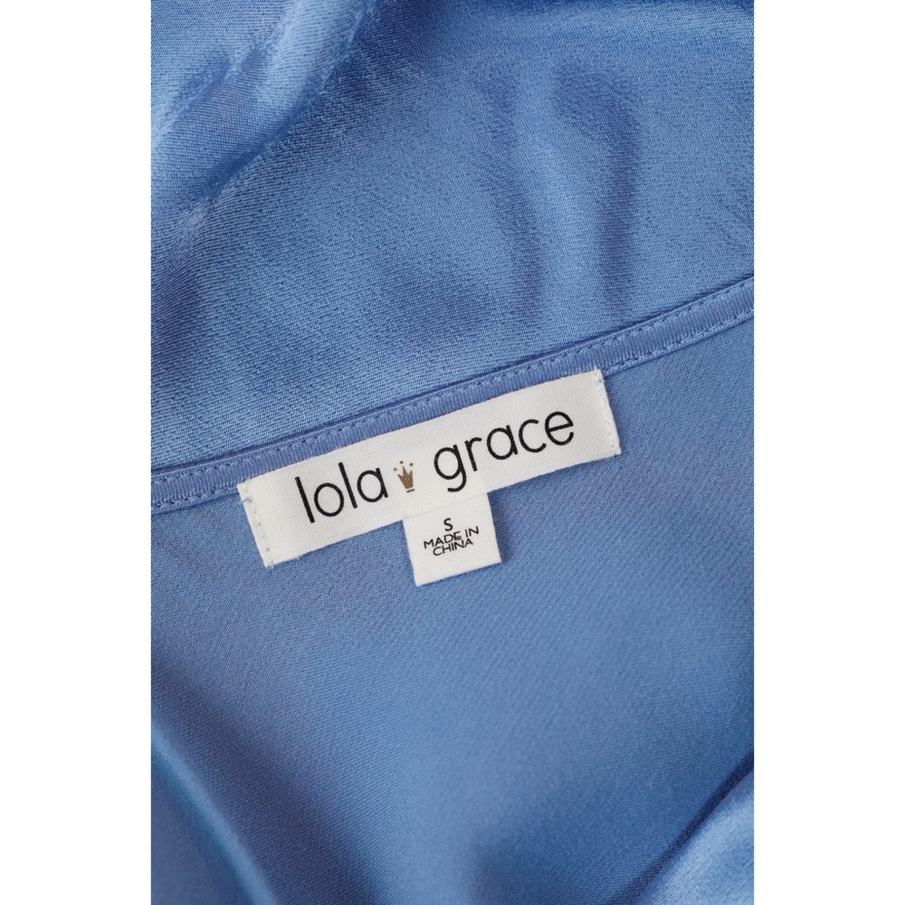 Sz S Lola Grace Silky Soft Maxi Slip Sleeveless Dress In Cinderella Blue GUC - Picture 4 of 4